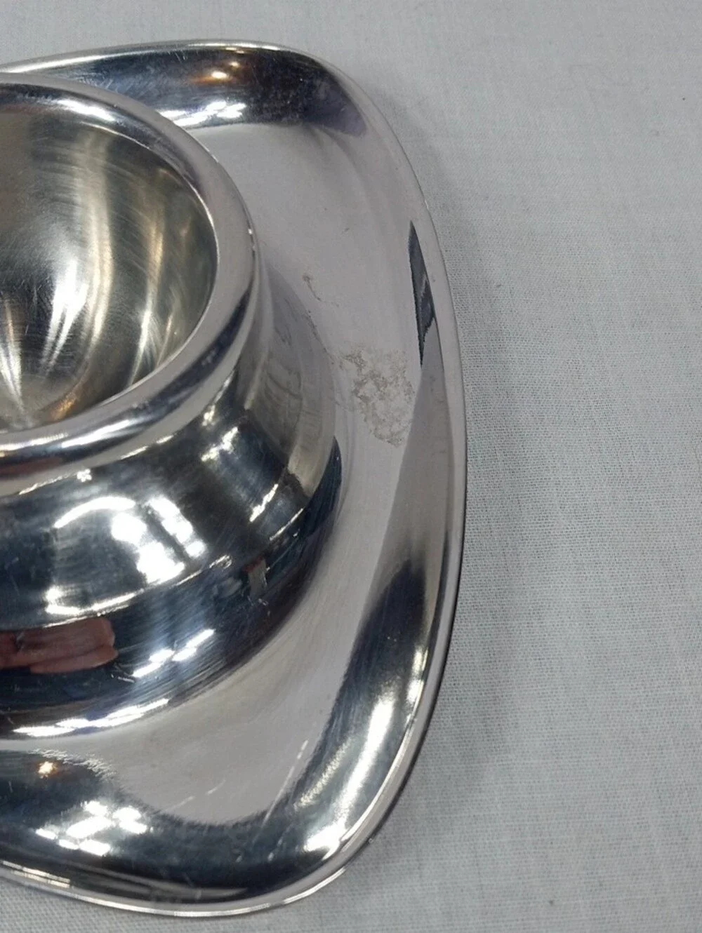 Set Of Four WMF Cromargan Germany Triangular Stainless Steel Egg Cups